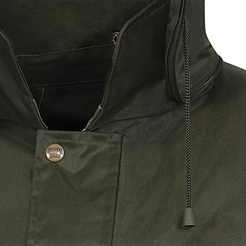 Pioneer V3040340 Tree Planter Heavy-Duty Rain Jacket, 2 Large Cargo Pockets