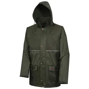 Pioneer V3040340 Tree Planter Heavy-Duty Rain Jacket, 2 Large Cargo Pockets