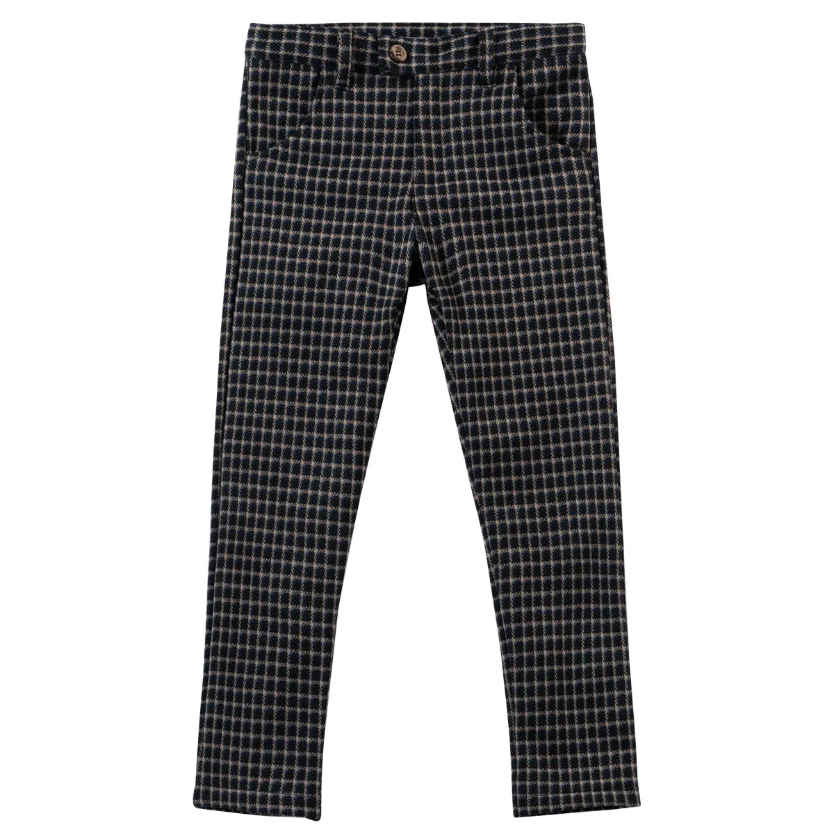 Plaid blue stretch pants by Klai