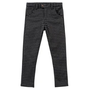 Plaid blue stretch pants by Klai