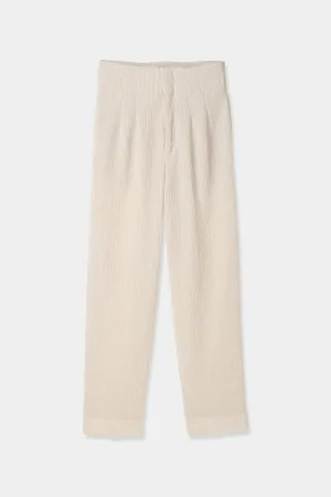 pleats tapered pants