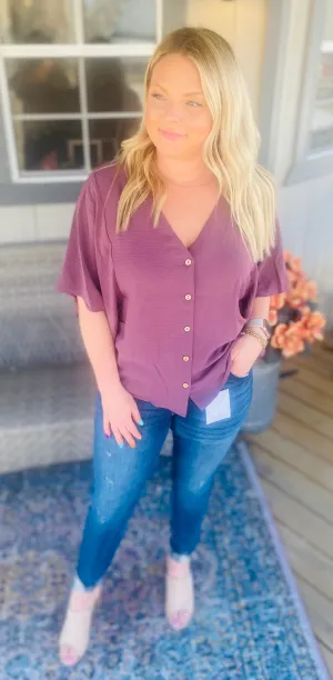 Plum Kimono Top