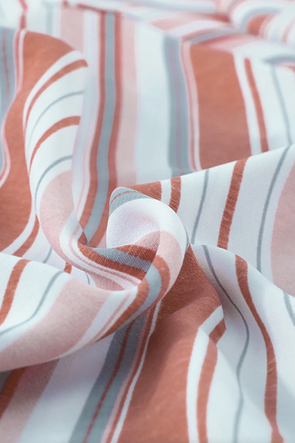 Pocketed Striped Button Shirt with Slits