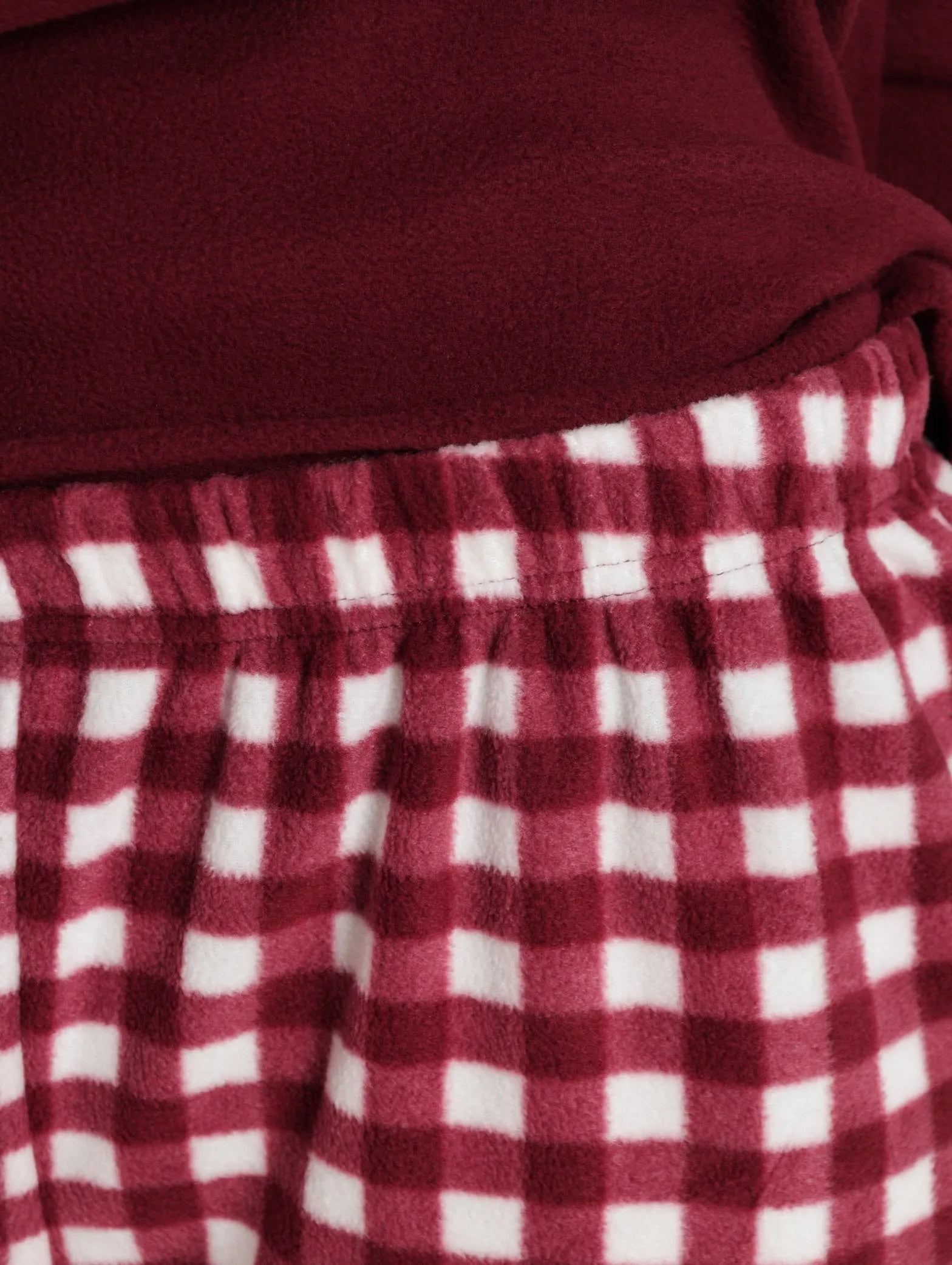 Polar Fleece Pj Set - Burgundy