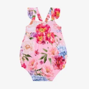 Posh Peanut Brisa-Basic Ruffled Capsleeve Bubble Romper