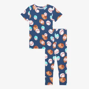 Posh Peanut Homer Pajamas with Matching Top & Bottoms Medium Blue