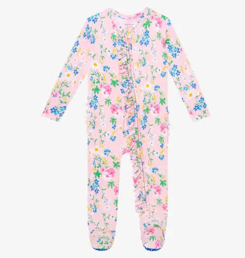 Posh Peanut Nicole - Footie Ruffled Zippered One Piece