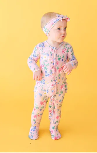 Posh Peanut Nicole - Footie Ruffled Zippered One Piece
