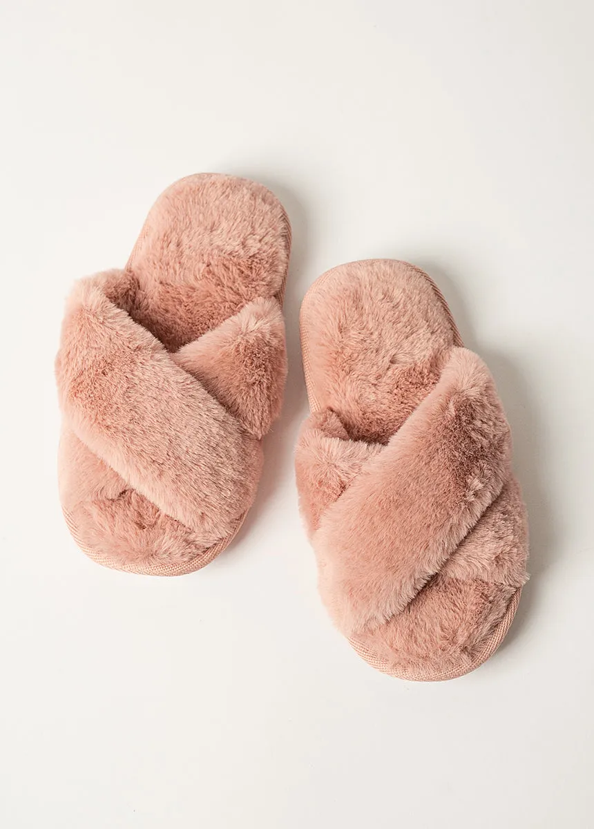 Prisca Slippers in Nude Pink