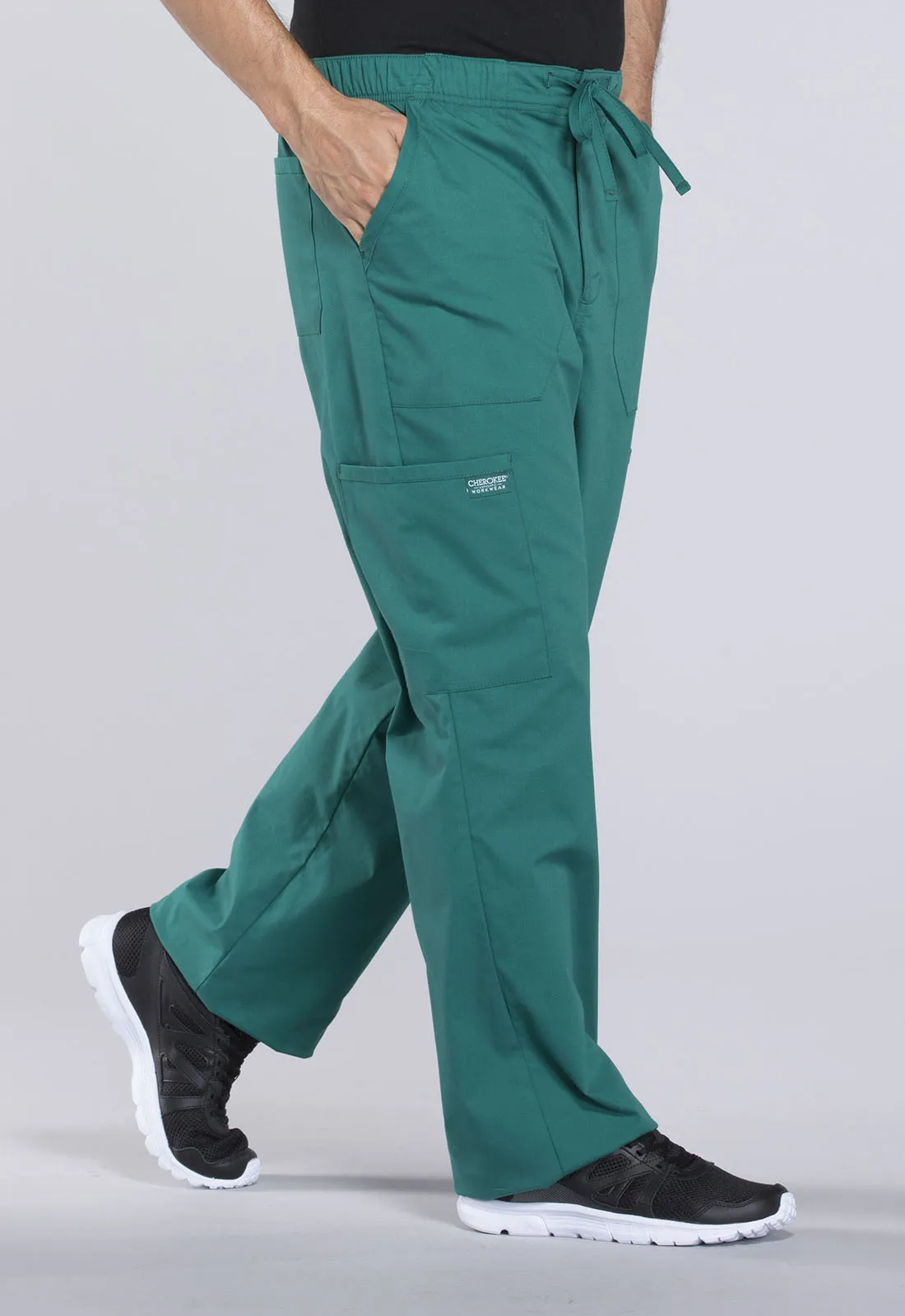 Professionals WW190 Men's Tapered Leg Fly Front Cargo Pants Hunter Green