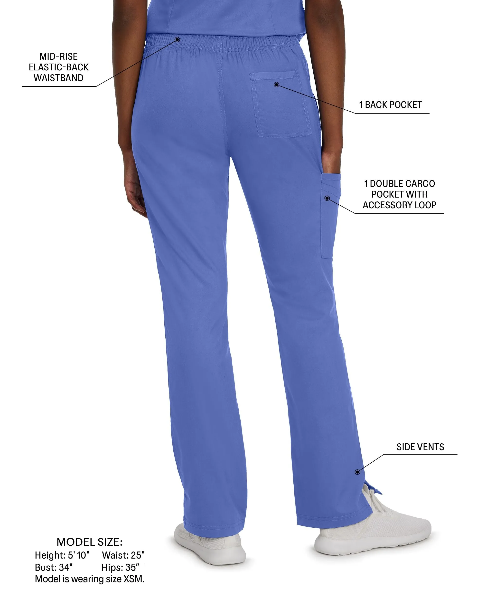 ProFlex 2042 Women's Cargo Scrub Pants Wine