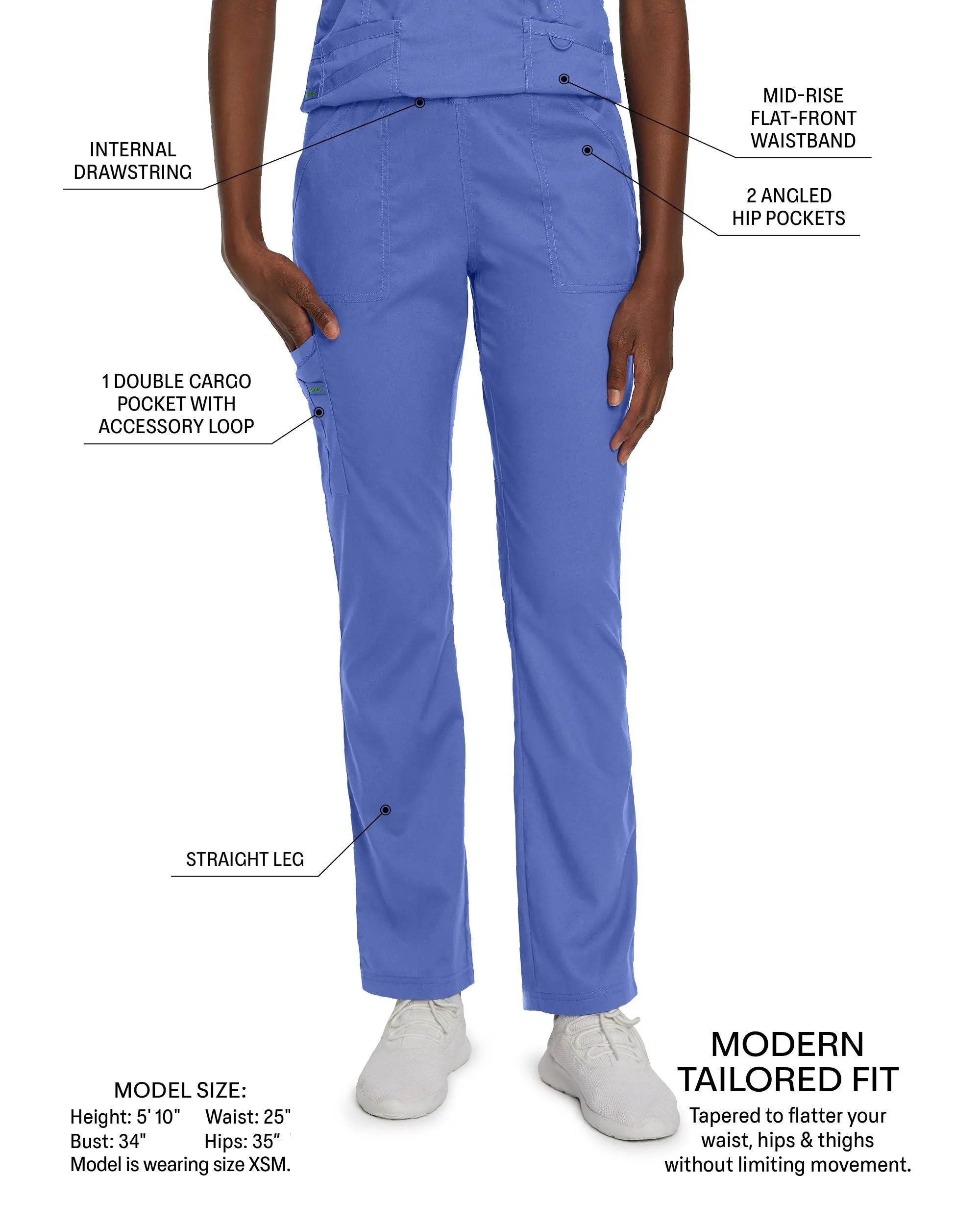 ProFlex 2042 Women's Cargo Scrub Pants Wine