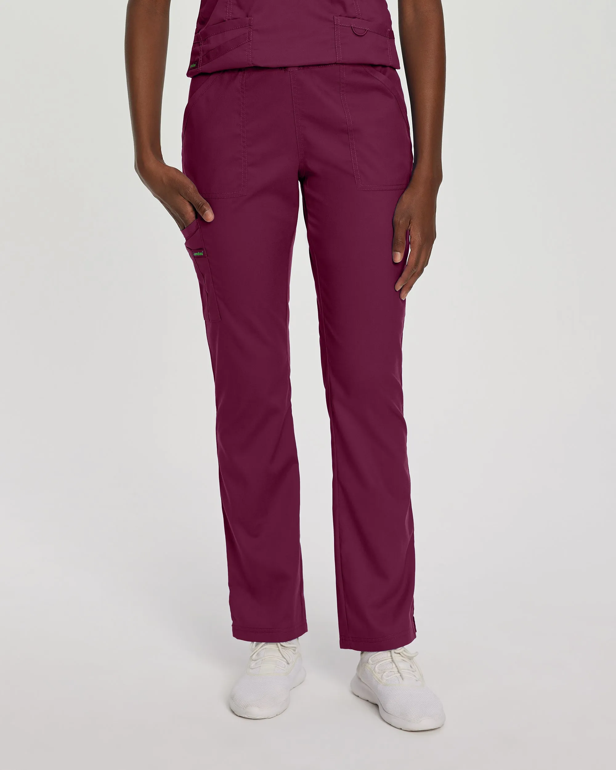 ProFlex 2042 Women's Cargo Scrub Pants Wine