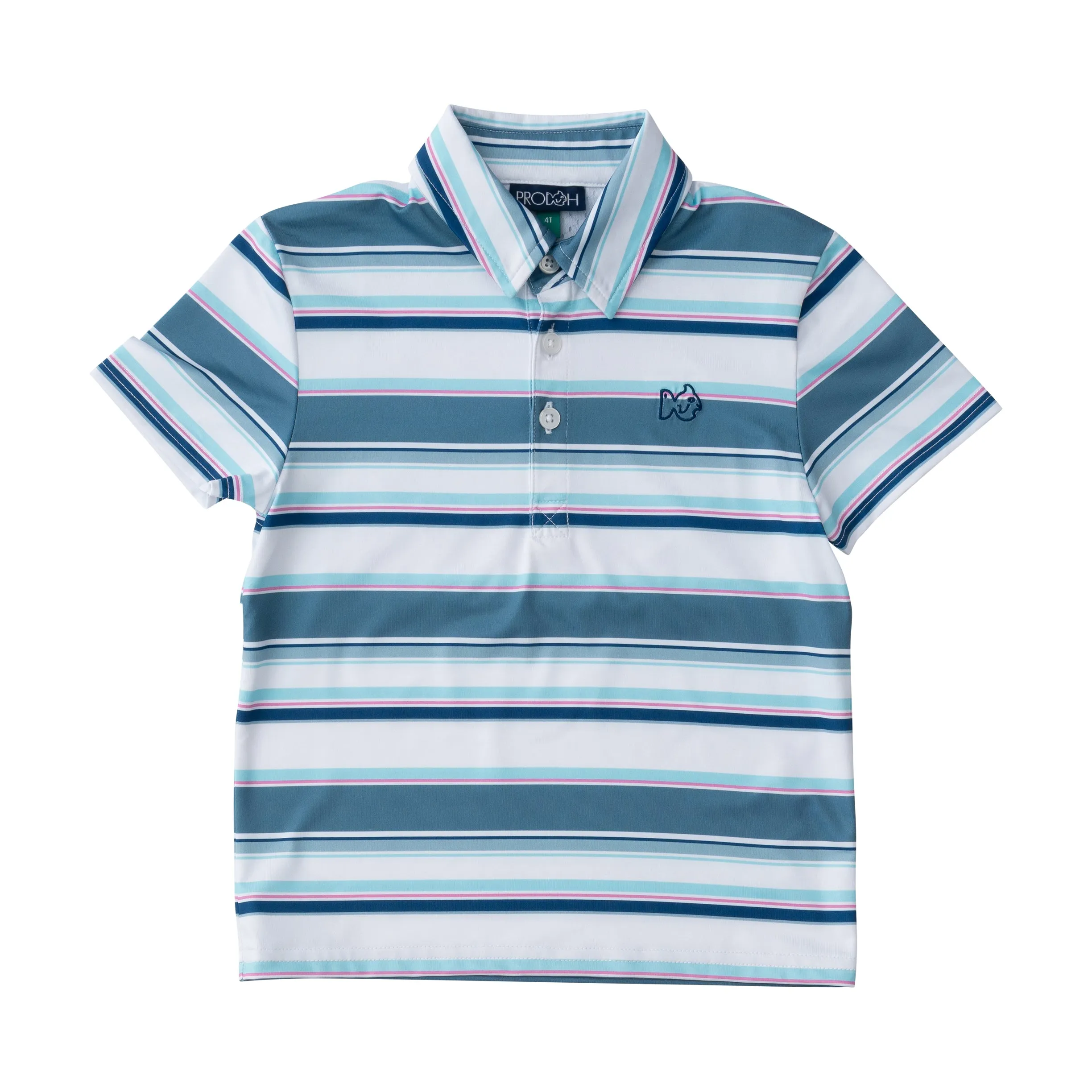 Provincial Blue Multi Stripe Pro Performance Polo