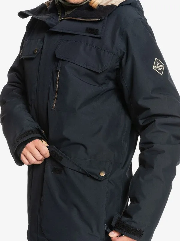 Quiksilver Mens Raft Insulated Black Snow Jacket