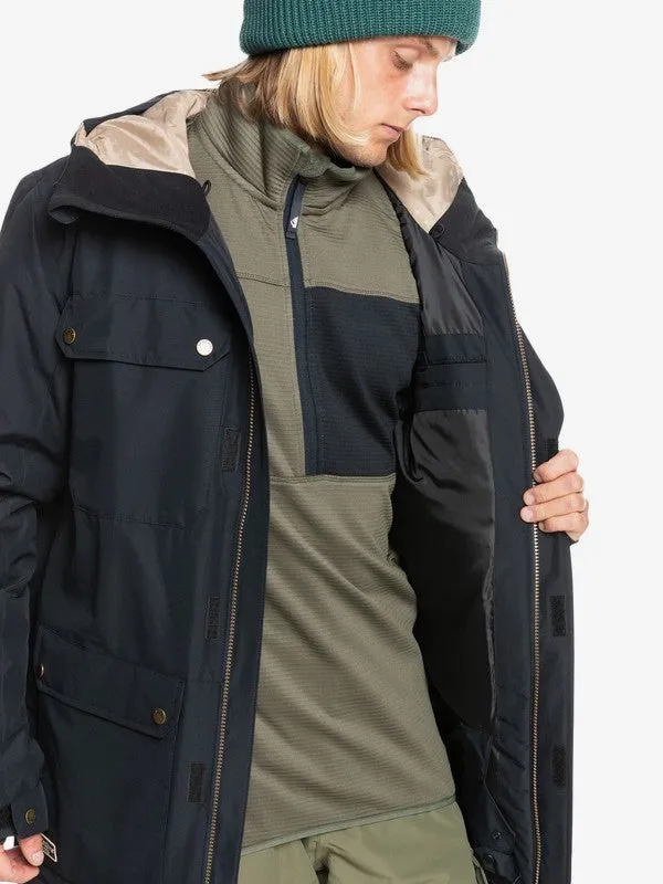 Quiksilver Mens Raft Insulated Black Snow Jacket