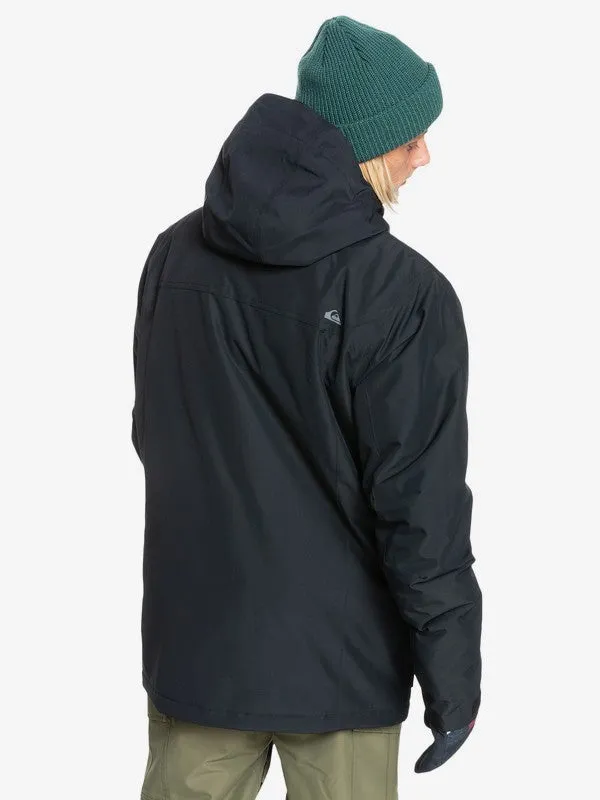 Quiksilver Mens Raft Insulated Black Snow Jacket