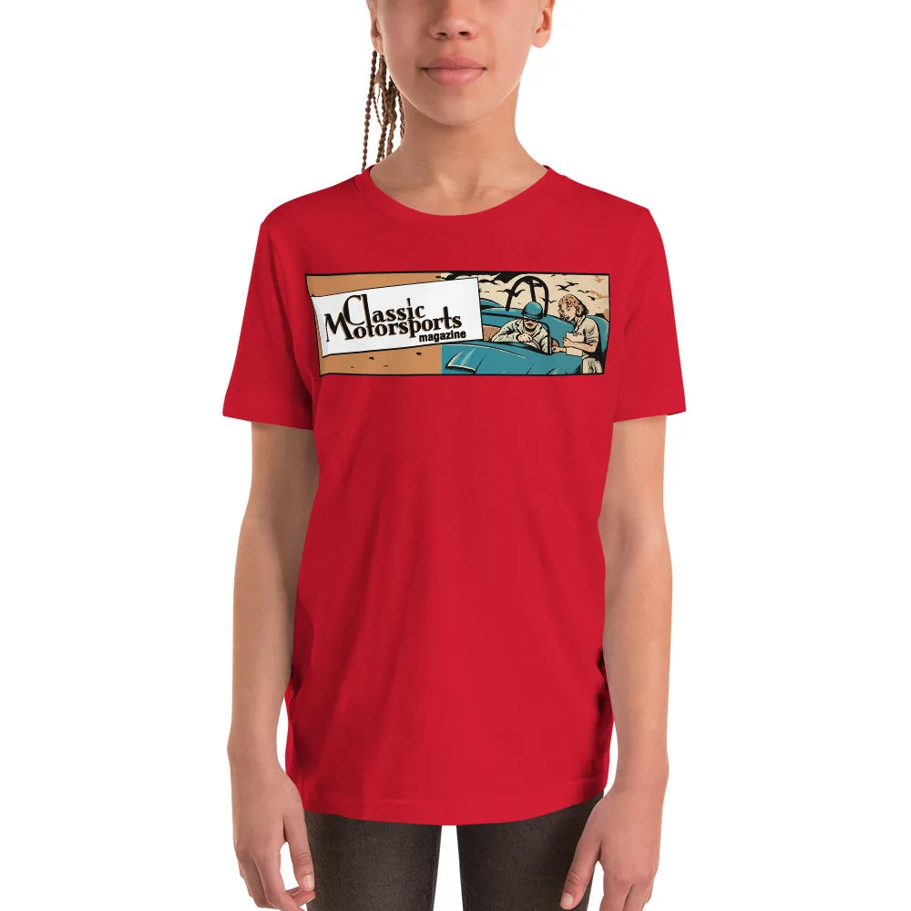 "Speed... Danger... Thrills!" Vintage Racing Youth Short Sleeve T-Shirt
