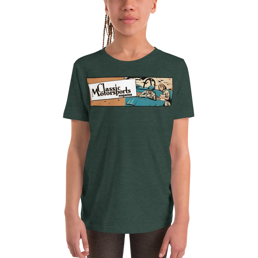 "Speed... Danger... Thrills!" Vintage Racing Youth Short Sleeve T-Shirt