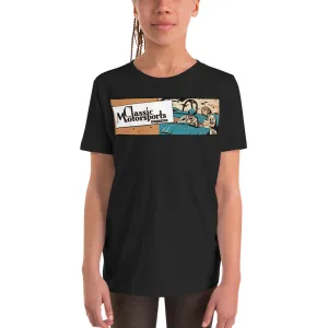 "Speed... Danger... Thrills!" Vintage Racing Youth Short Sleeve T-Shirt