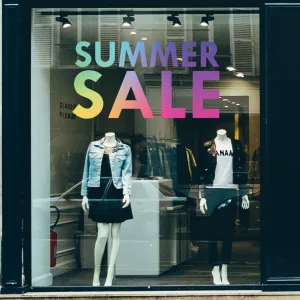 Rainbow Summer Sale Retail Shop Window Sticker Vinyl