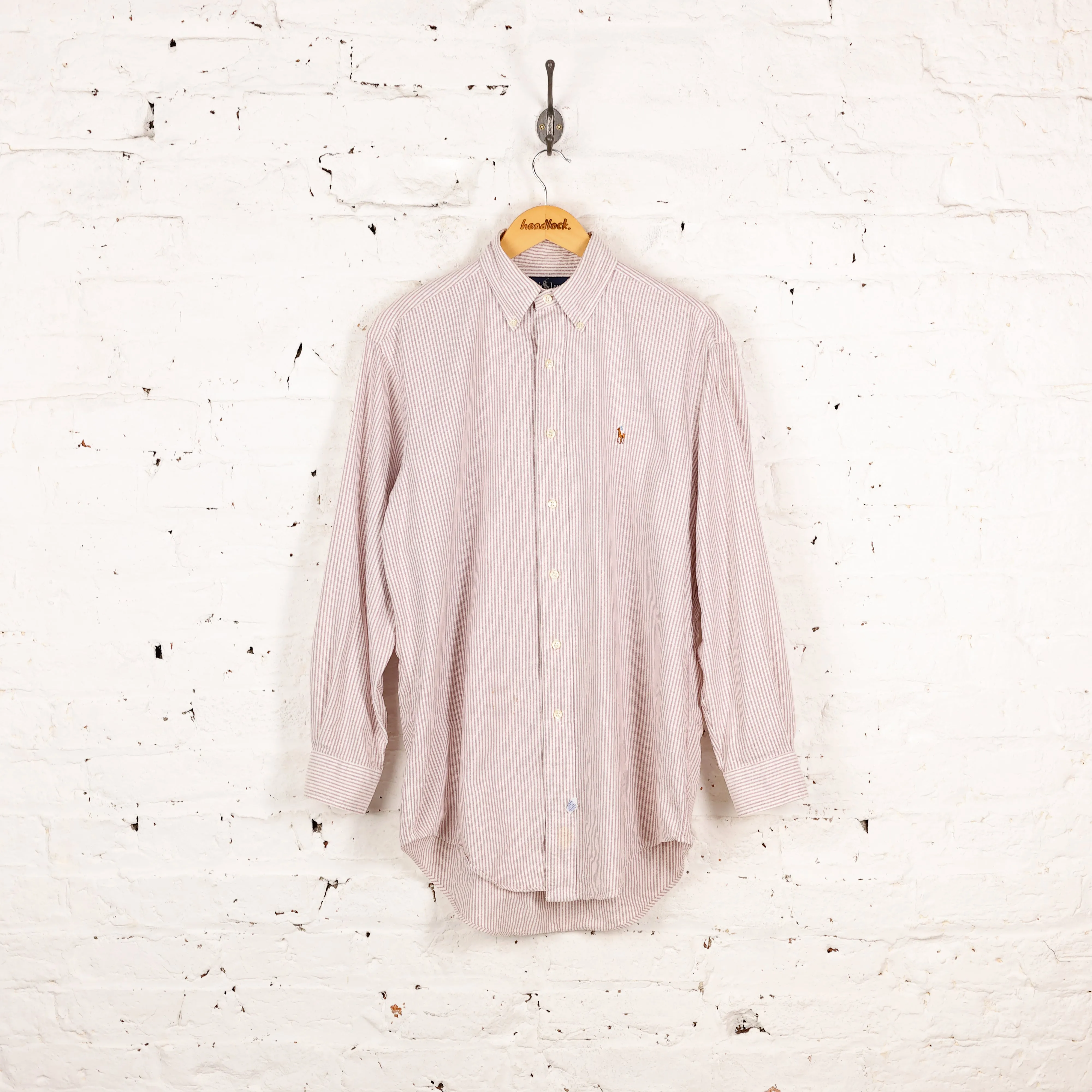 Ralph Lauren Yarmouth Striped Shirt - White - L