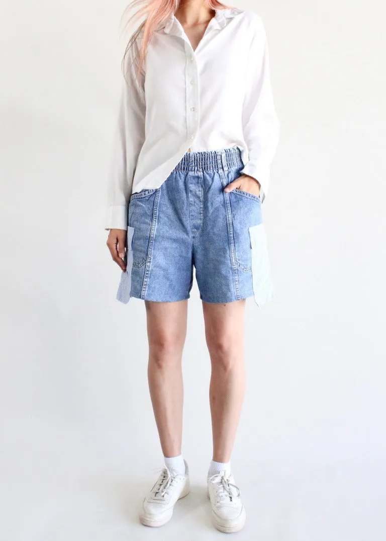 RCYCLD Denim Short with Striped Pocket