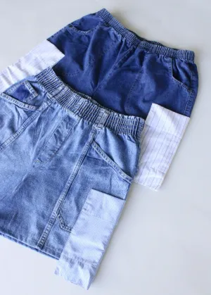 RCYCLD Denim Short with Striped Pocket