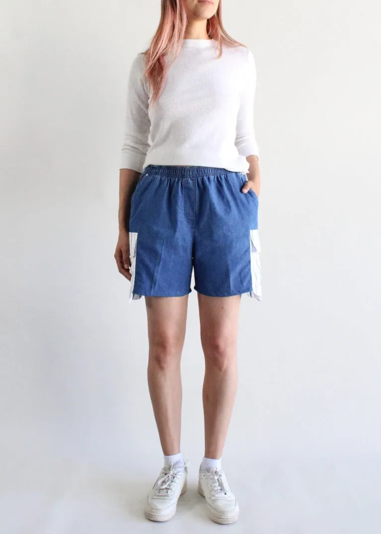 RCYCLD Denim Short with Striped Pocket