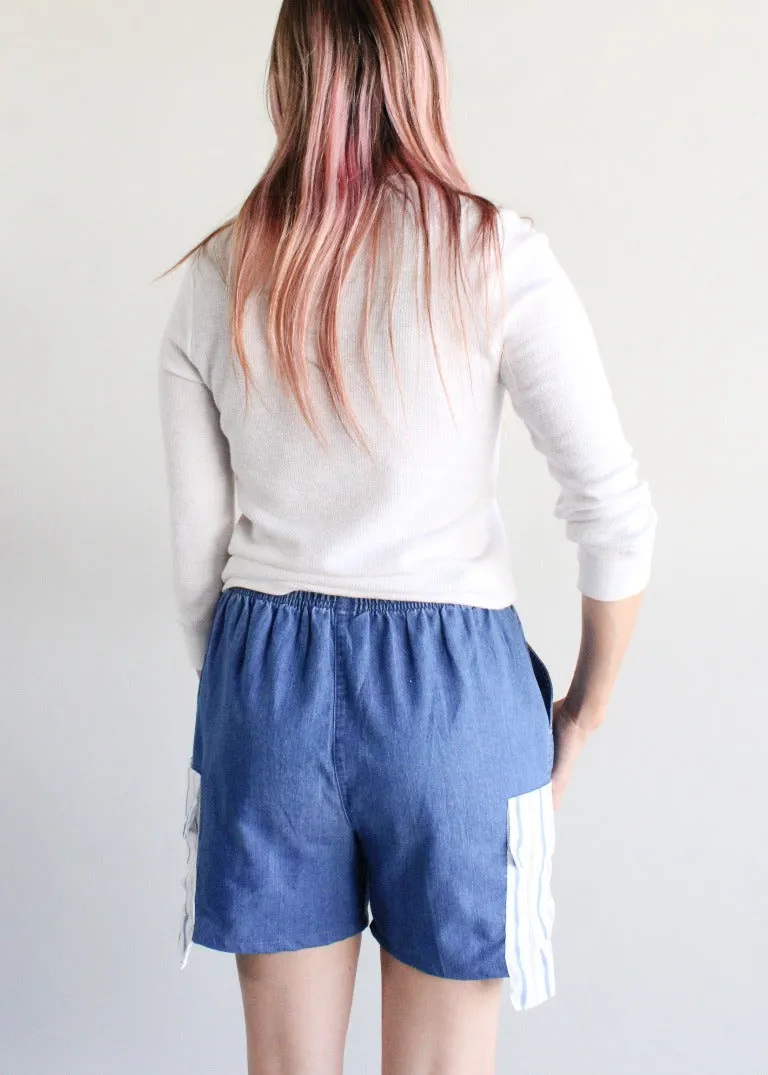 RCYCLD Denim Short with Striped Pocket