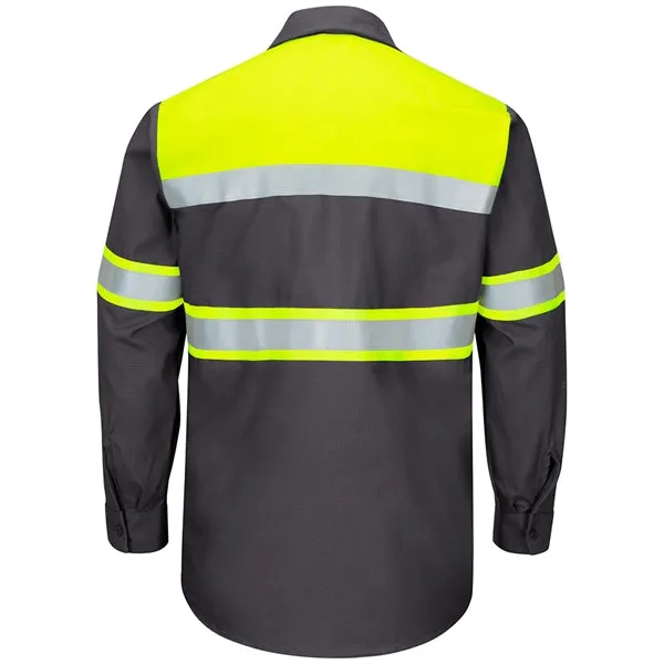 Red Kap® Hi-Visibility Long Sleeve Ripstop Work Shirts