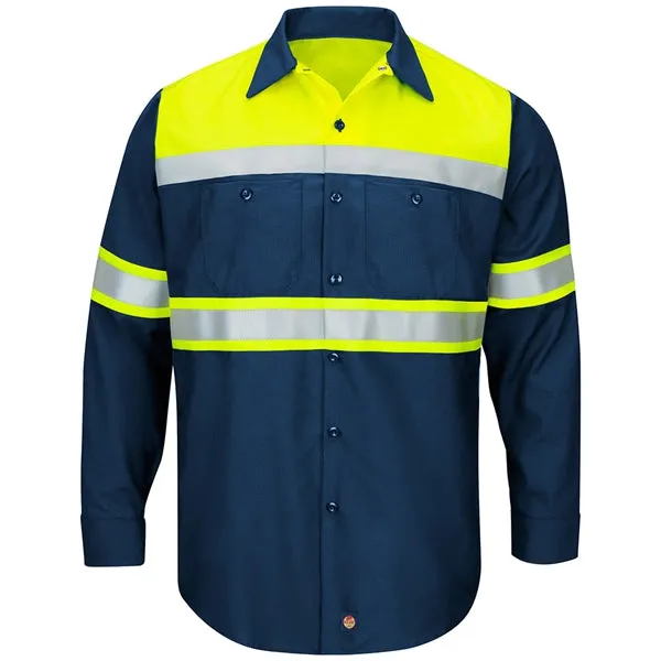 Red Kap® Hi-Visibility Long Sleeve Ripstop Work Shirts