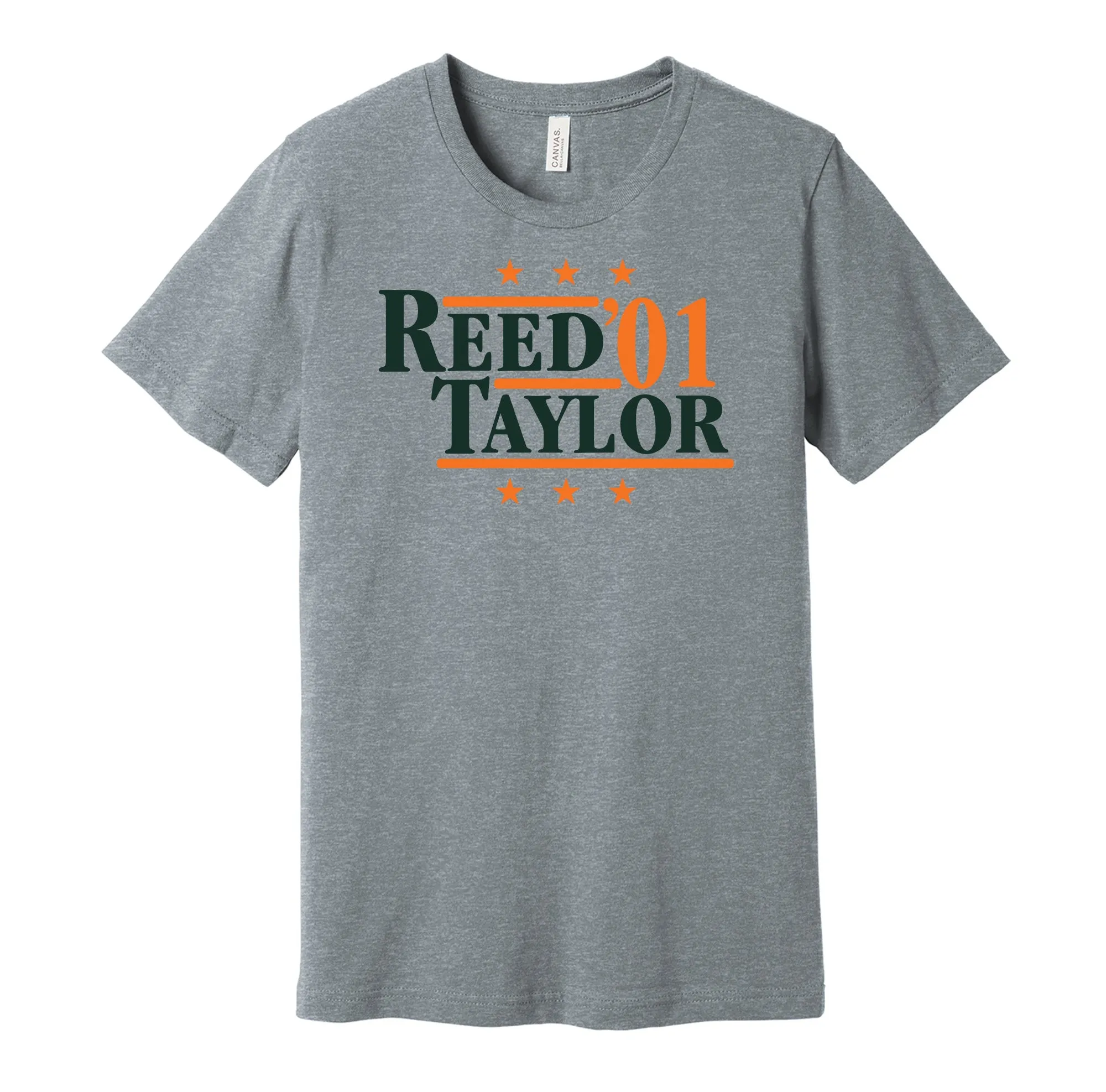 Reed & Taylor '01 - Miami Football Political Campaign Parody T-Shirt - Hyper Than Hype Shirts