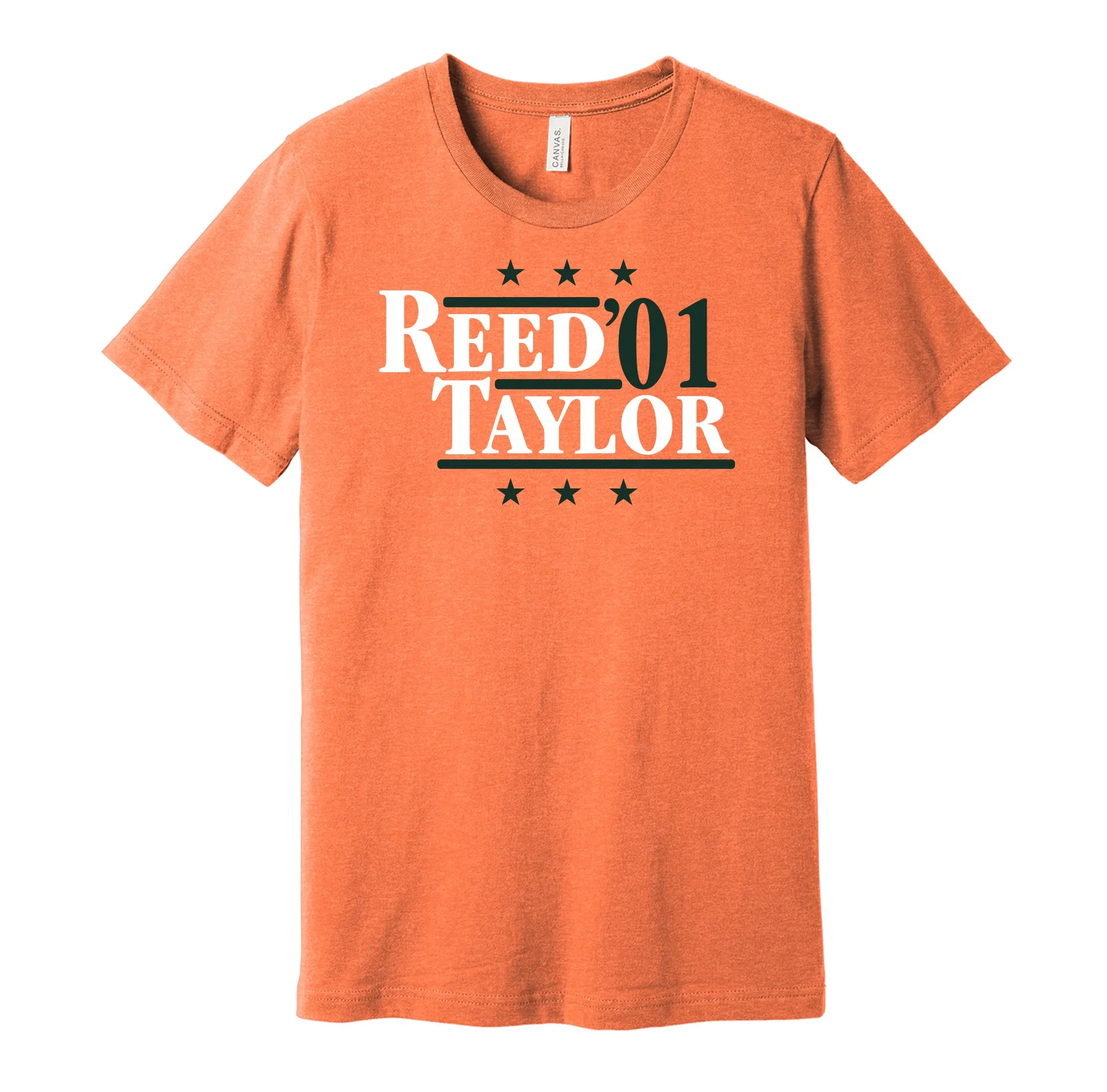 Reed & Taylor '01 - Miami Football Political Campaign Parody T-Shirt - Hyper Than Hype Shirts