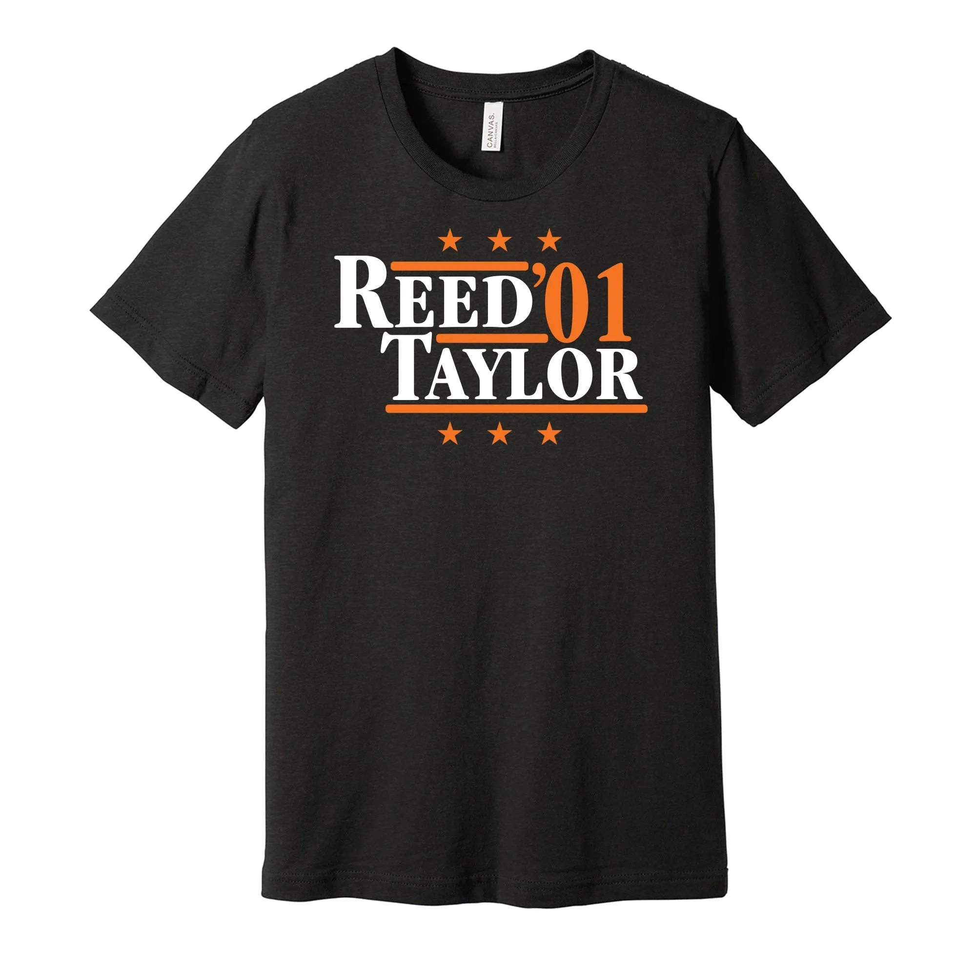 Reed & Taylor '01 - Miami Football Political Campaign Parody T-Shirt - Hyper Than Hype Shirts