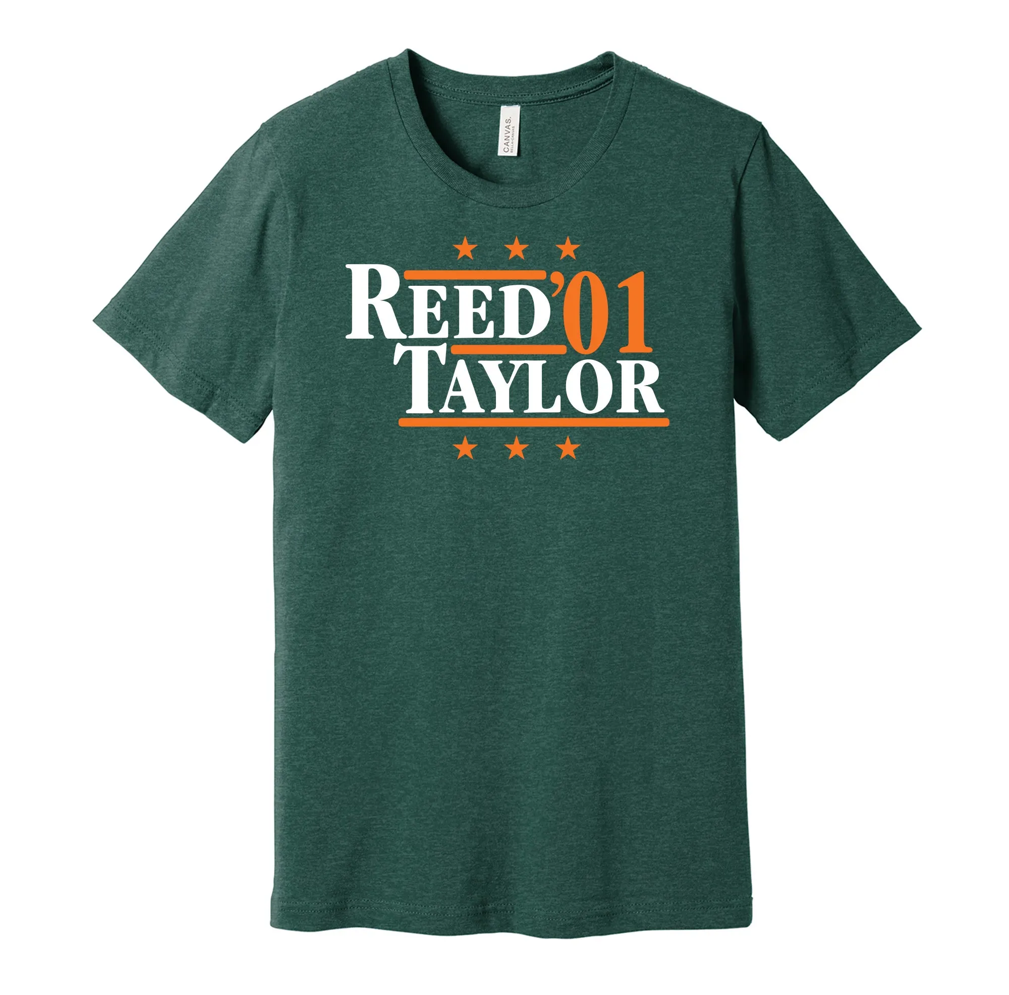 Reed & Taylor '01 - Miami Football Political Campaign Parody T-Shirt - Hyper Than Hype Shirts