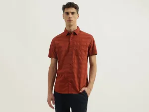 Regular Fit Spread Collar Striped Shirts
