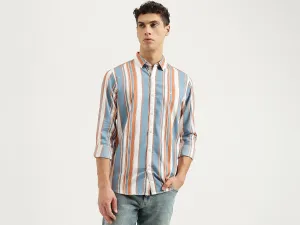 Regular Fit Spread Collar Striped Shirts