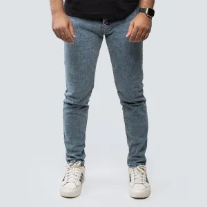 Regular Tapered Jeans . Light Blue Denim