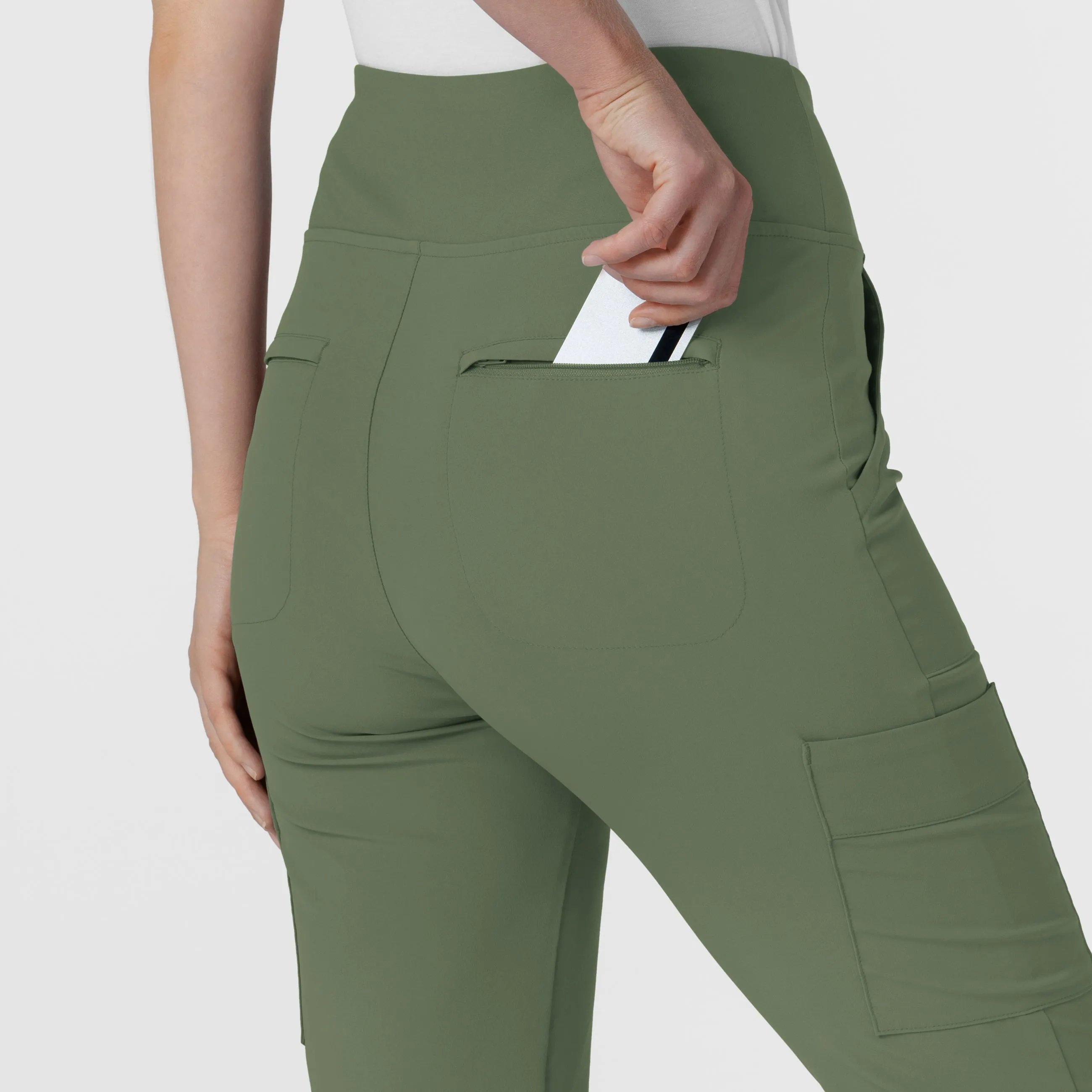 RENEW 5534 Cargo Flare Scrub Pants Olive