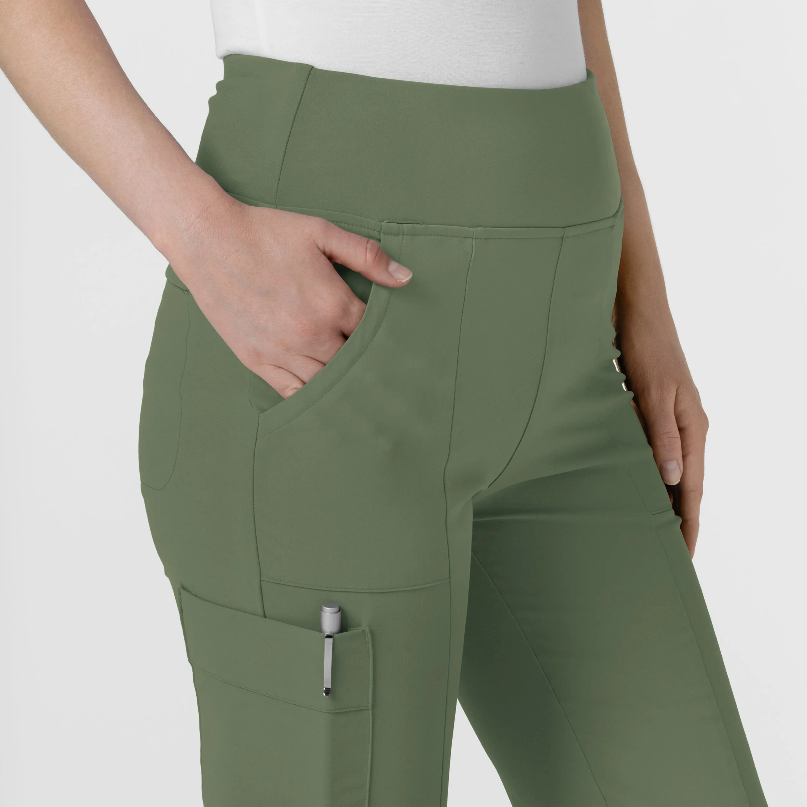 RENEW 5534 Cargo Flare Scrub Pants Olive
