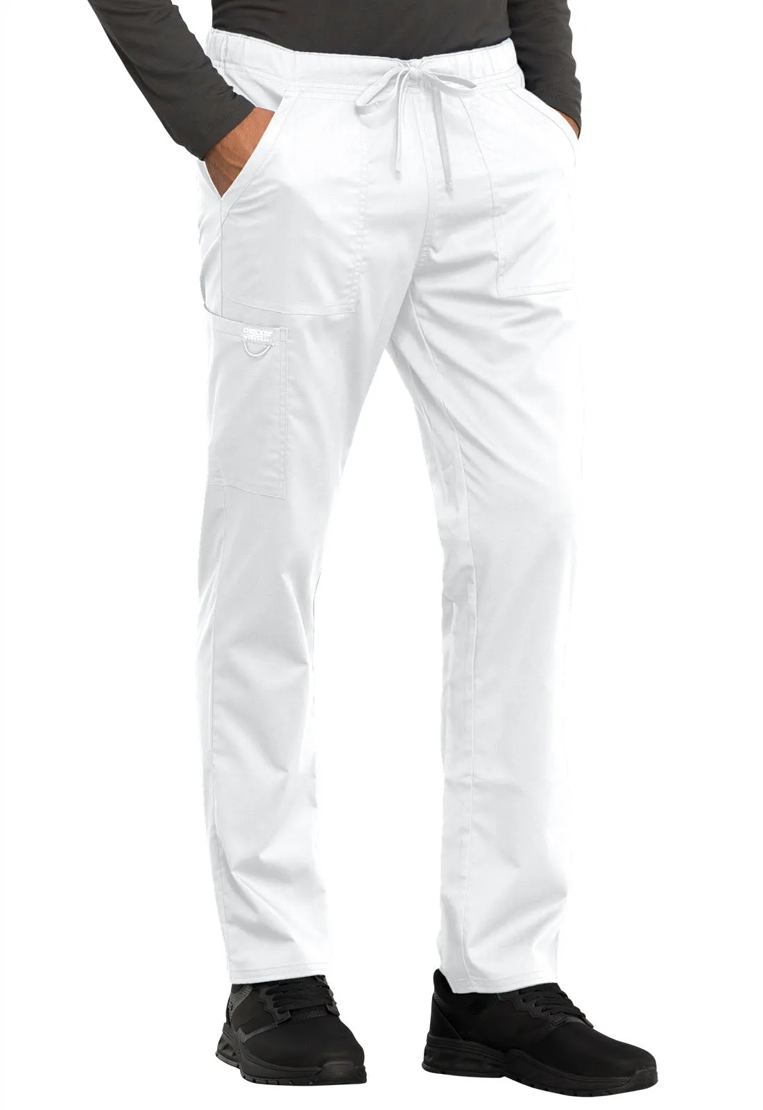 Revolution WW020 Unisex Tapered Leg Drawstring Pants White
