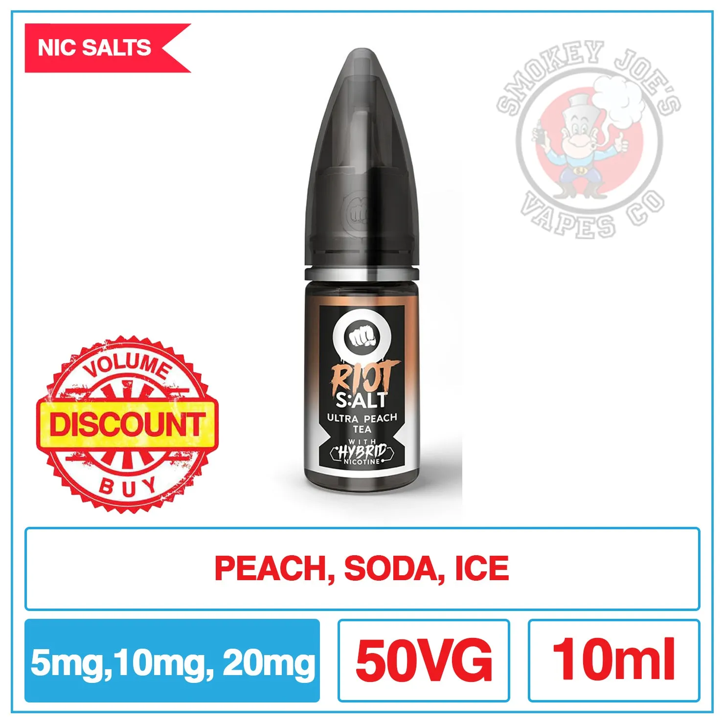 Riot Squad Salts - Ultra Peach Tea
