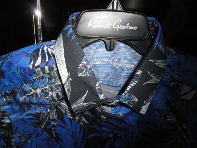 Robert Graham Brookcrest Short Sleeve Sport Shirt Medium Size