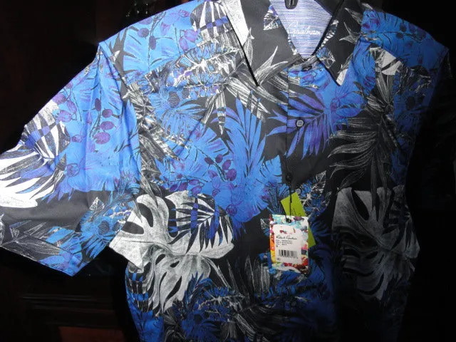 Robert Graham Brookcrest Short Sleeve Sport Shirt Medium Size