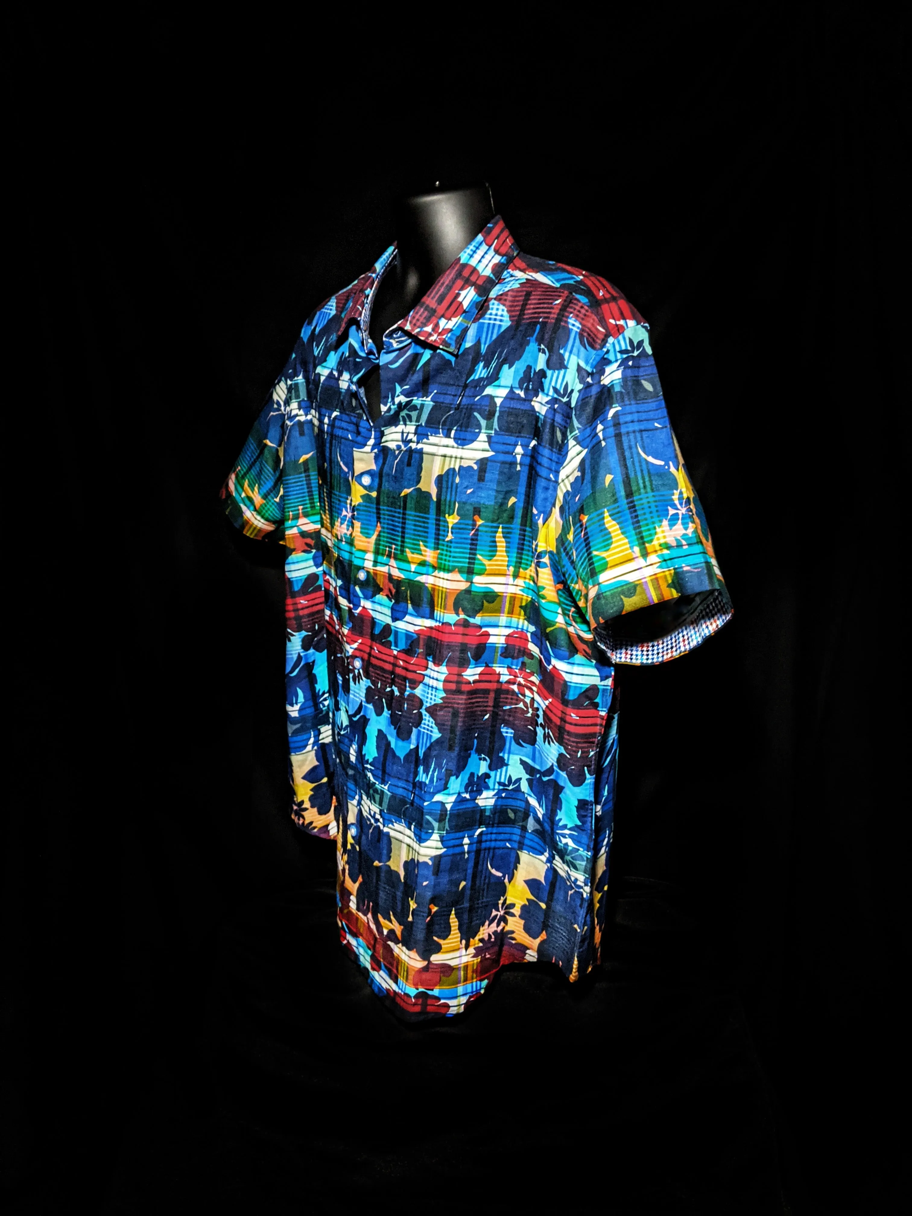 Robert Graham Cul de Sac Short Sleeve Shirt Size Large