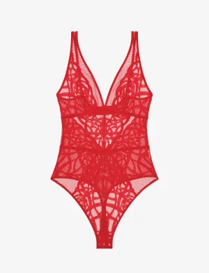 Rose Lace Unlined Bodysuit