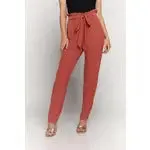 Rust Paper Bag Tapered Pants