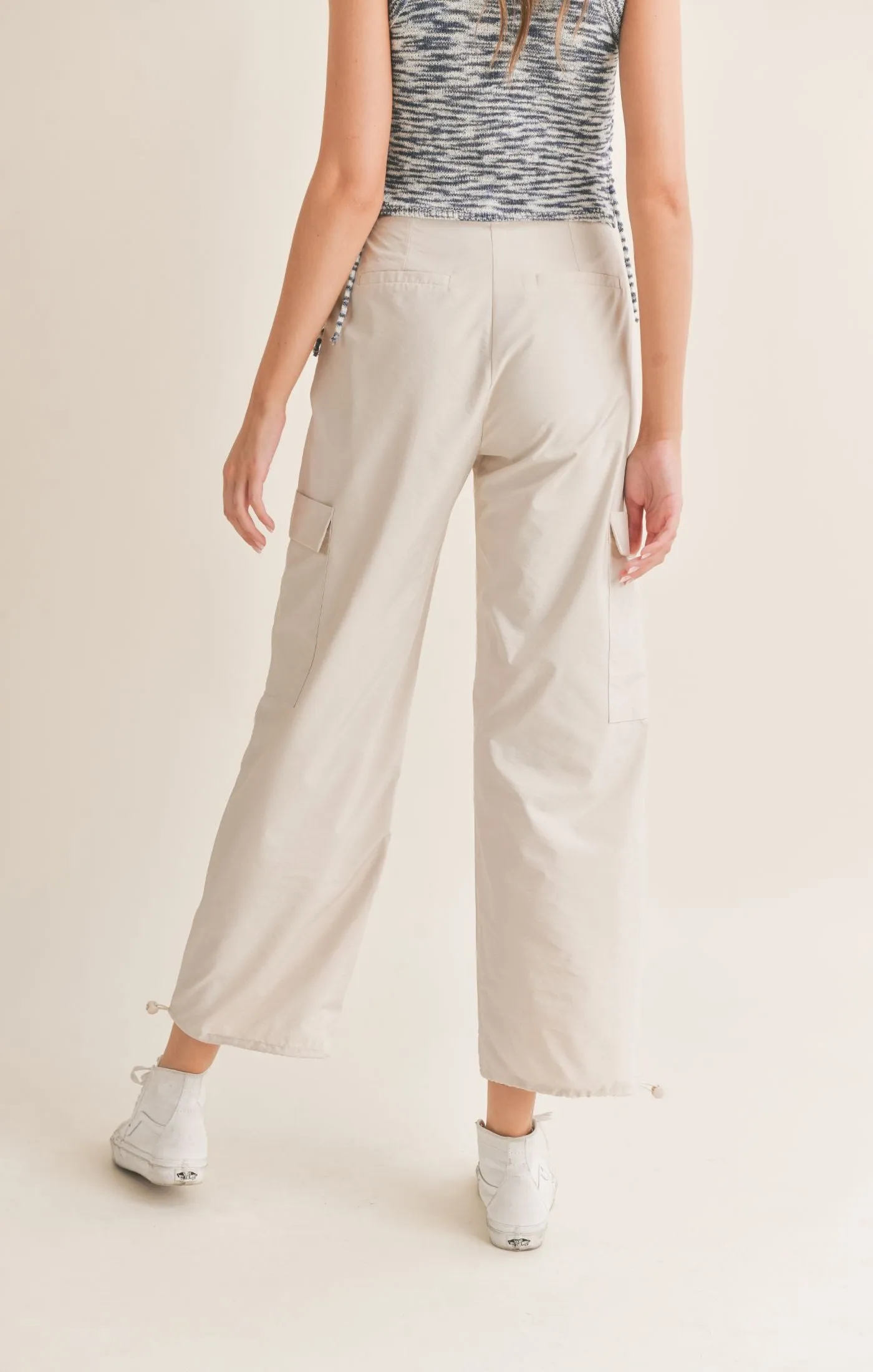 Sadie And Sage Airy Cargo Nylon Pants