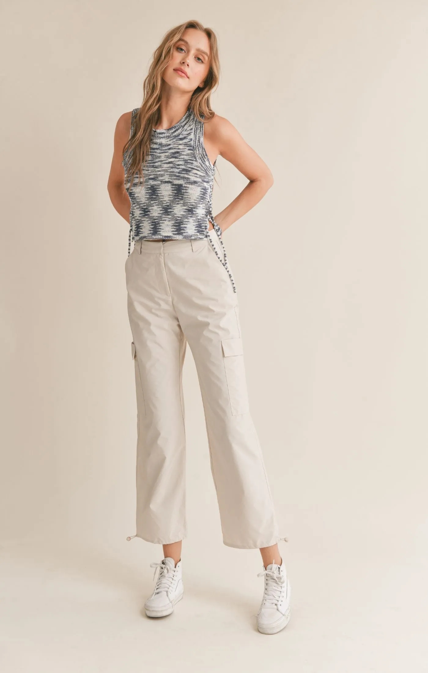 Sadie And Sage Airy Cargo Nylon Pants